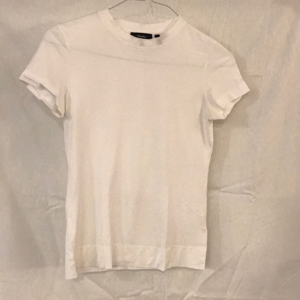 Theory White Fitted Tee